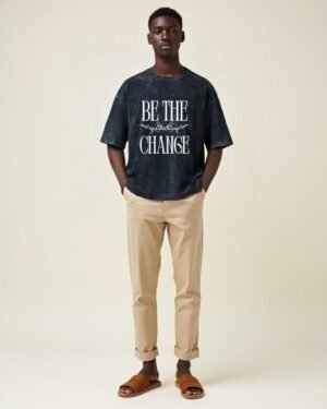 Be The Change Acid Washed Oversized T-Shirt