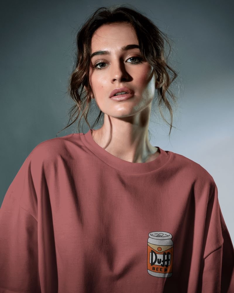 Beer Simpsons women front model coral