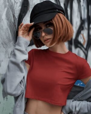 Solid Women Crop Top