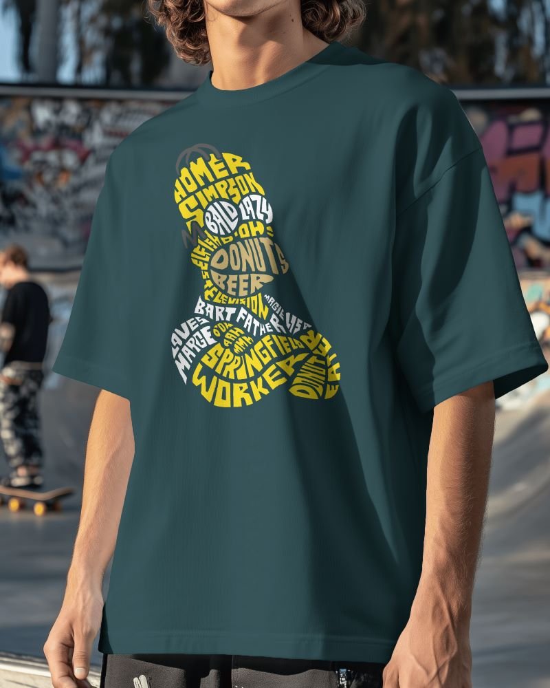 Homer Simpson men full petrol blue