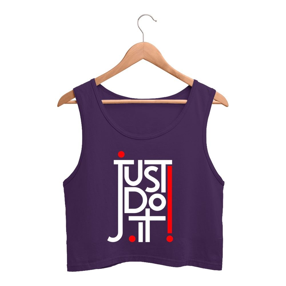 Just do it crop tank top hanger purple