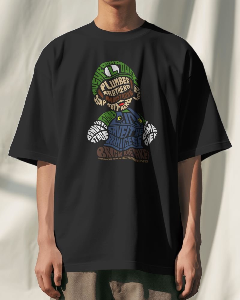 Mario Plumber Brothers men full black