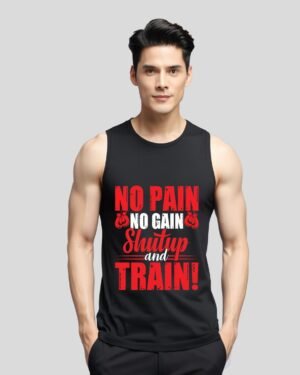 No Pain Shut Up And Train Sleeveless T-Shirt