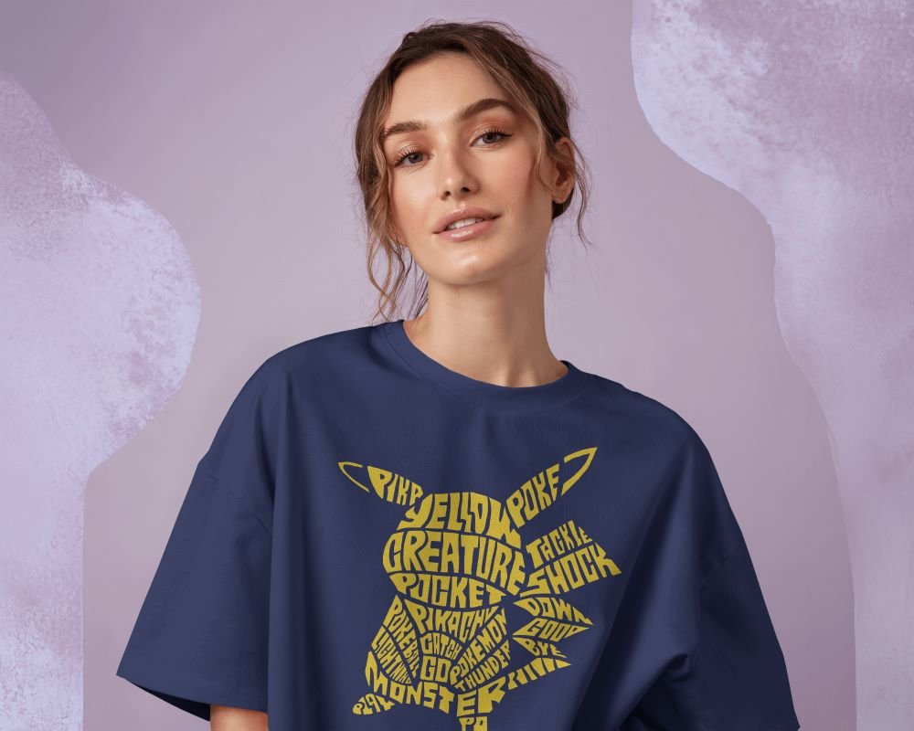 Pikachu Pokemon women close up royal blue