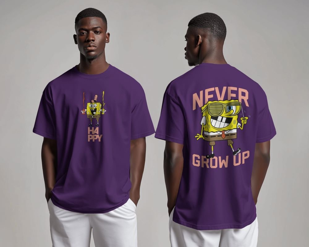 Sponge Bob men full purple