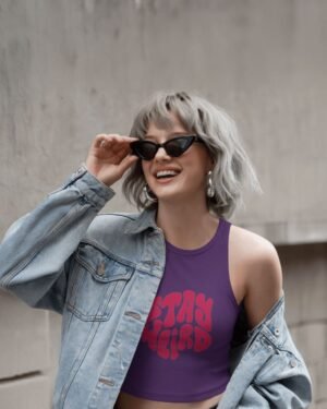 Stay Weird Crop Tank Top