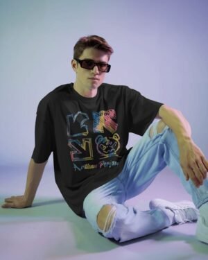 Colorful Arrow Bear Oversized Standard T-Shirt