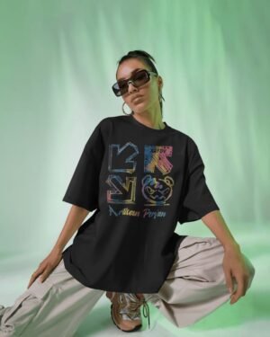 Colorful Arrow Bear Oversized Standard T-Shirt