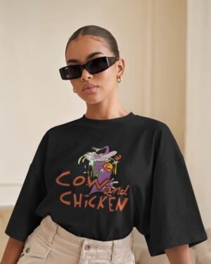 Cow And Chicken Oversized Standard T-Shirt
