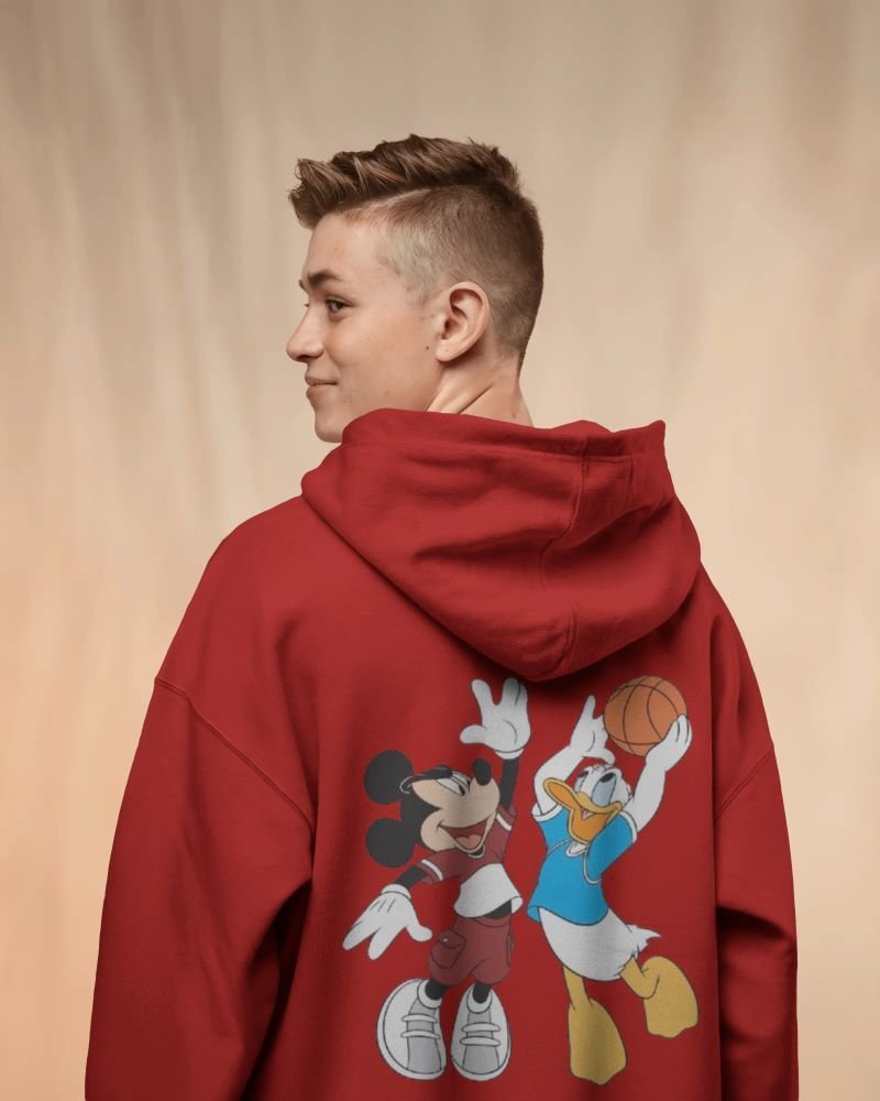 Disney-Mickey-Hoodie-men-model-back-maroon.jpg