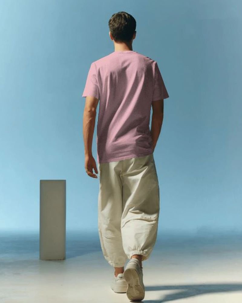 Men Model Back View baby pink