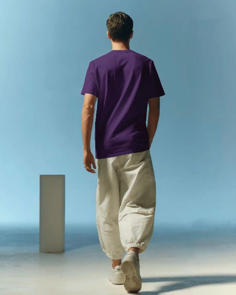 Men Model Back View purple