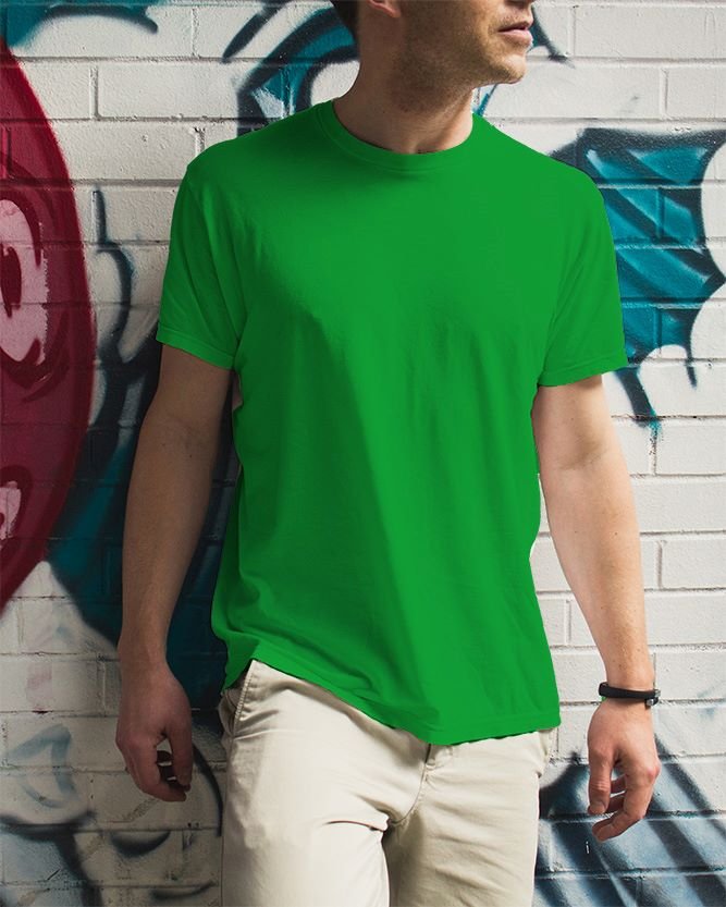 Men Model Front Closeup Flag Green
