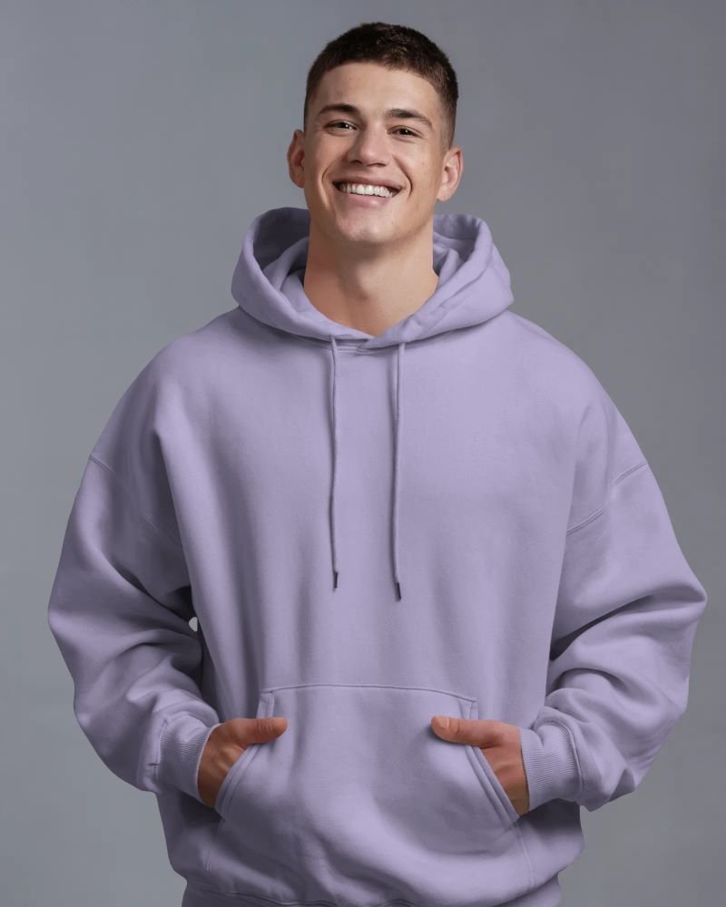 Men Oversized Hoodie front lavender