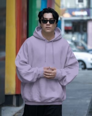 Solid Men Oversized Hoodie