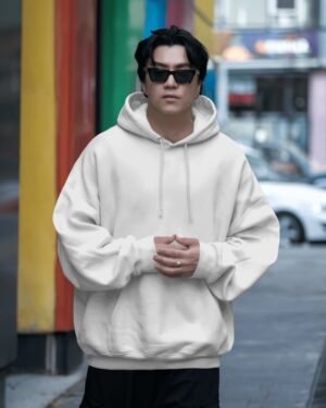 Solid Men Oversized Hoodie