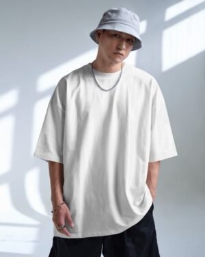 Solid Men Terry Oversized T-Shirt