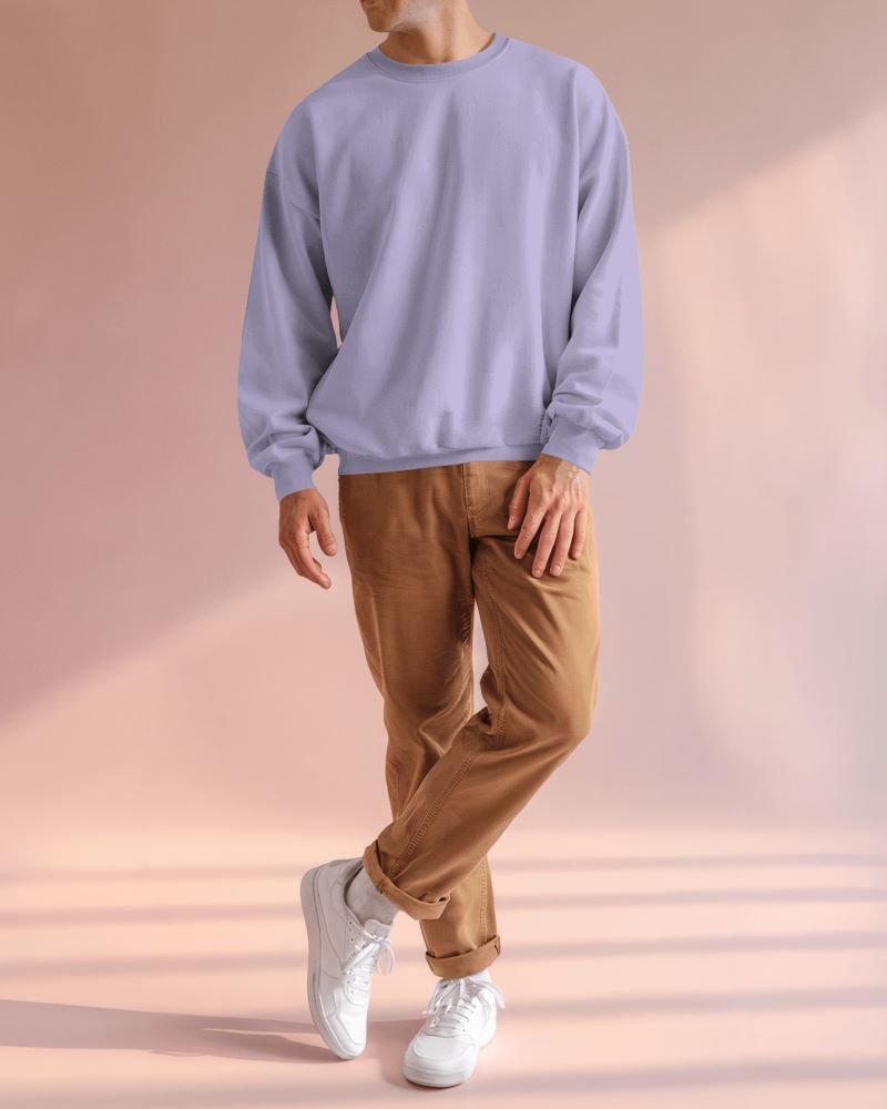 Men Sweatshirt standing lavender
