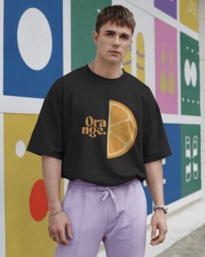 Orange Terry Oversized T-Shirt