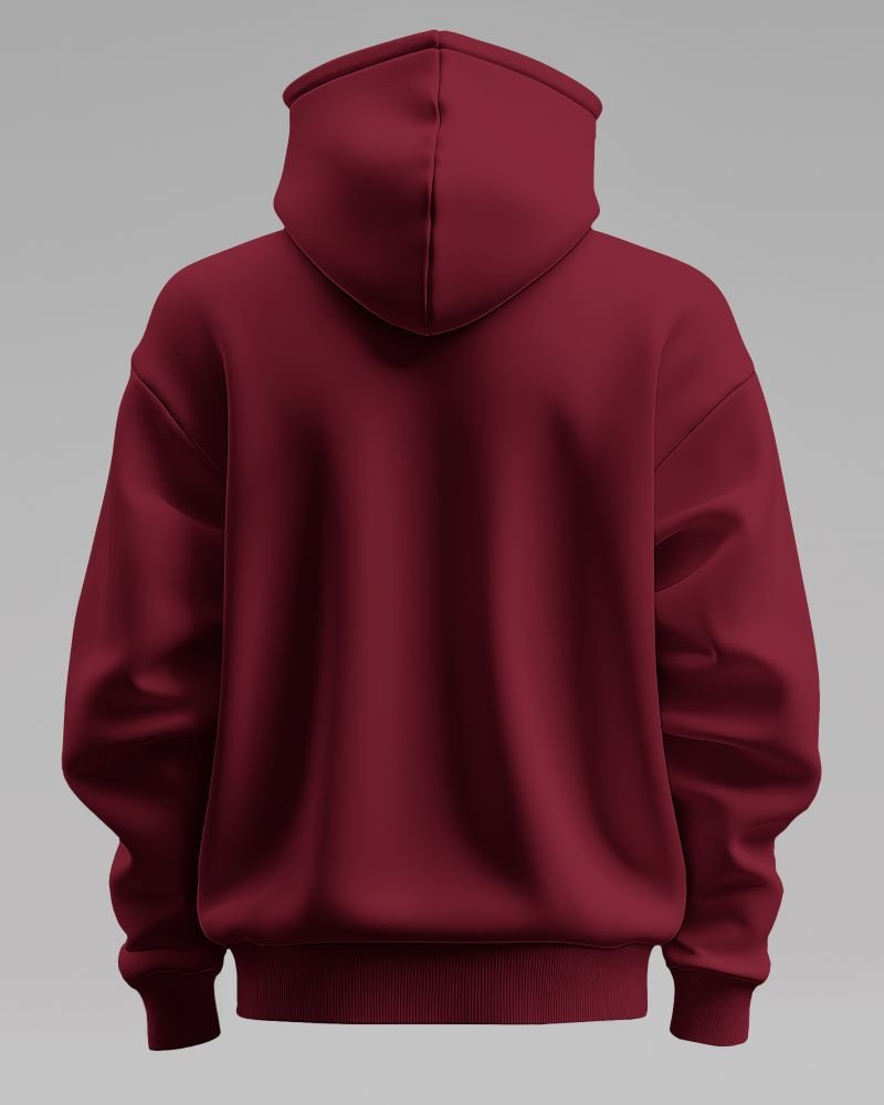 Oversized Hoodie maniquen back maroon