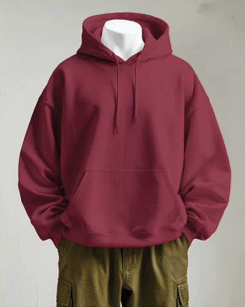 Oversized Hoodie maniquen maroon1