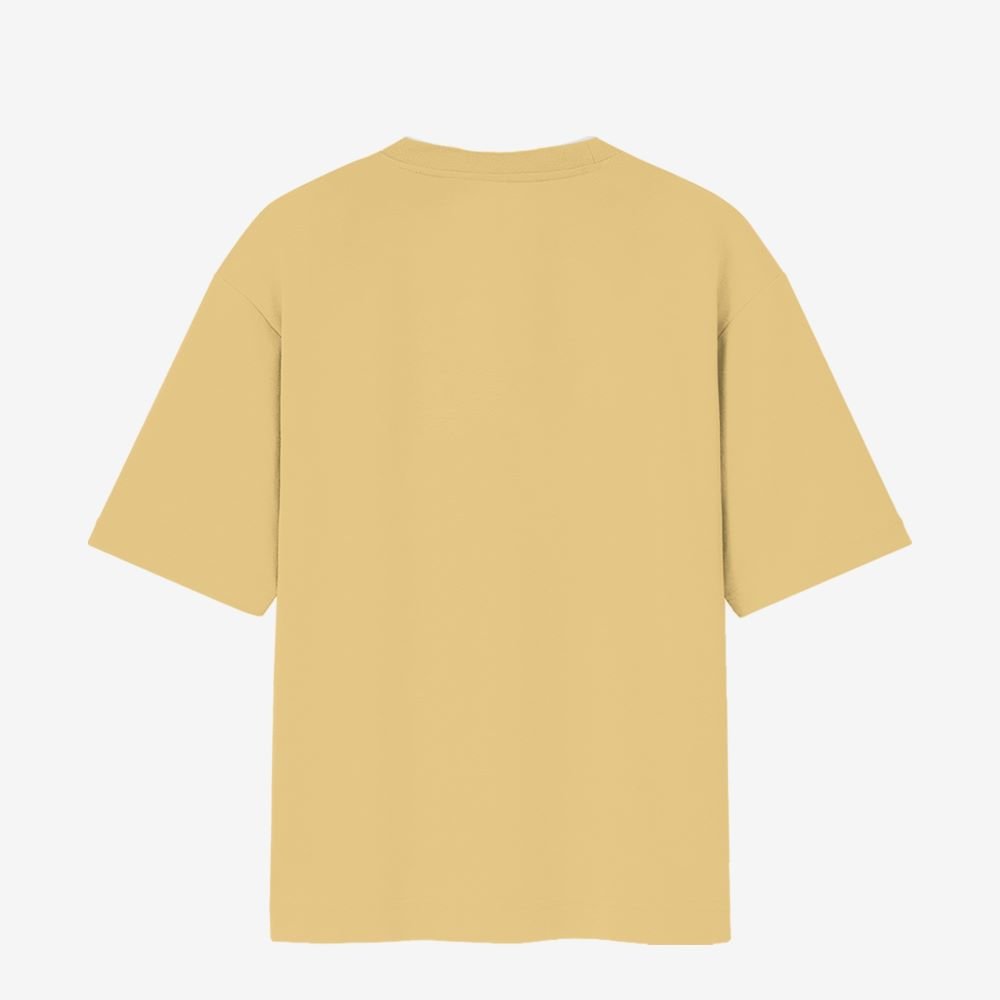 Oversized standard tshirt mockup back beige