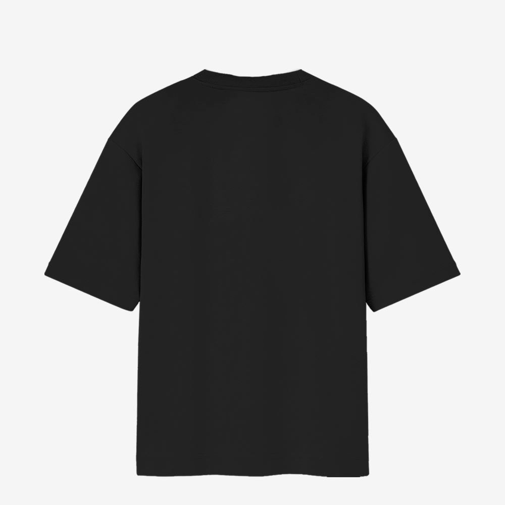 Oversized standard tshirt mockup back black