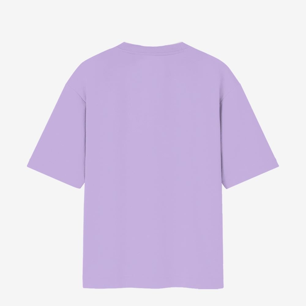 Oversized standard tshirt mockup back lavender