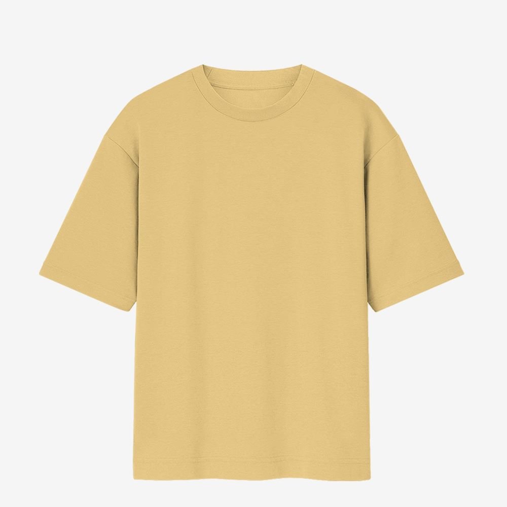 Oversized standard tshirt mockup front beige