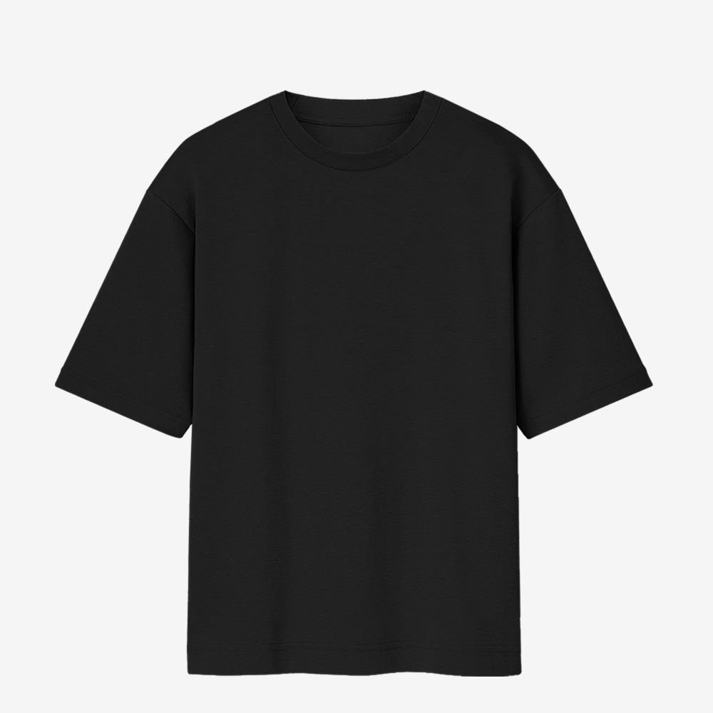 Oversized standard tshirt mockup front black