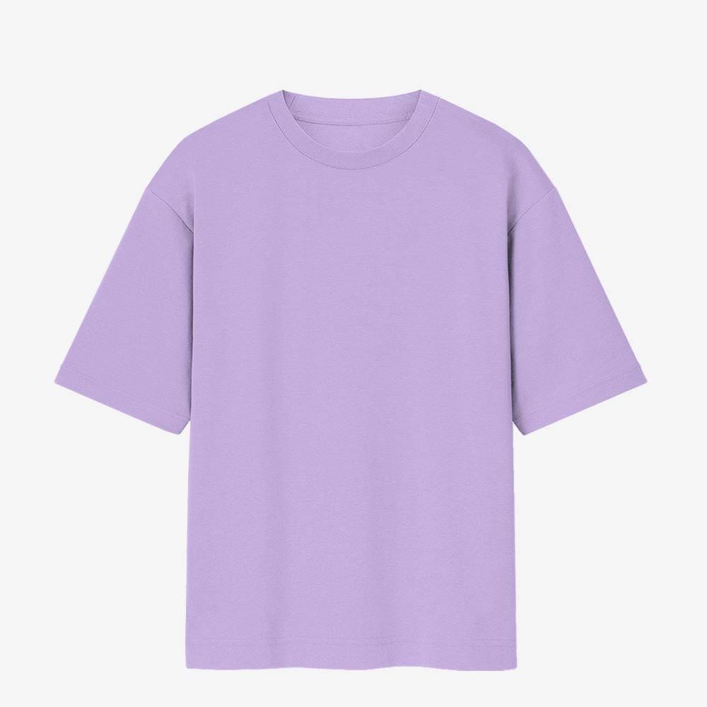 Oversized standard tshirt mockup front lavender