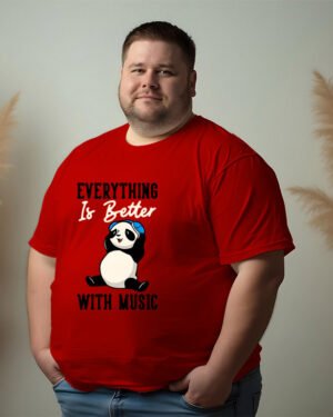 Everything Is Better With Music Classic Crew T-Shirt Super Plus Size