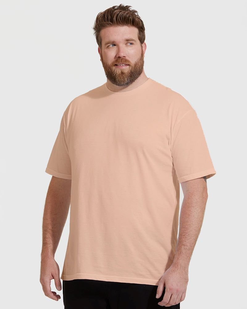 Plus Size Men Half Pose peach