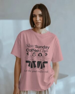 Slow Sunday Coffee Club Terry Oversized T-Shirt
