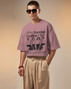 Slow Sunday Coffee Club Terry Oversized T-Shirt