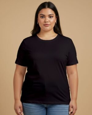Solid Women Classic Crew Plus Size