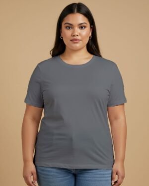 Solid Women Classic Crew Plus Size