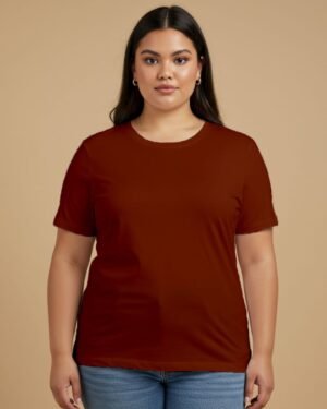 Solid Women Classic Crew Plus Size