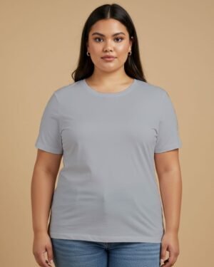 Solid Women Classic Crew Plus Size