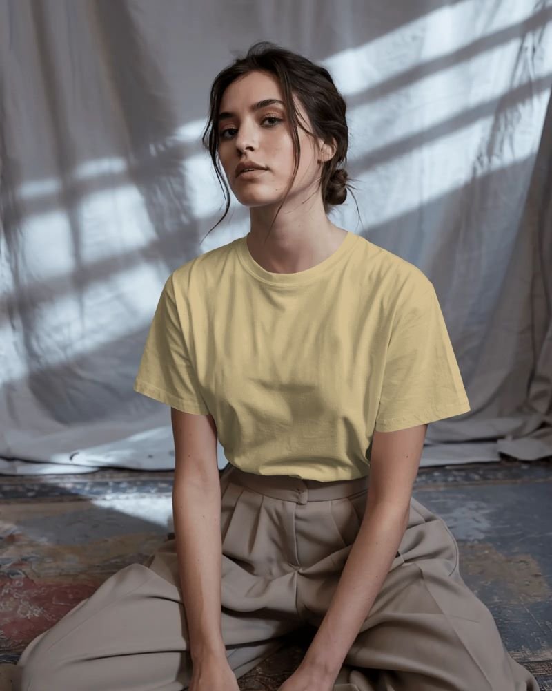 Women Supima T Shirt beige