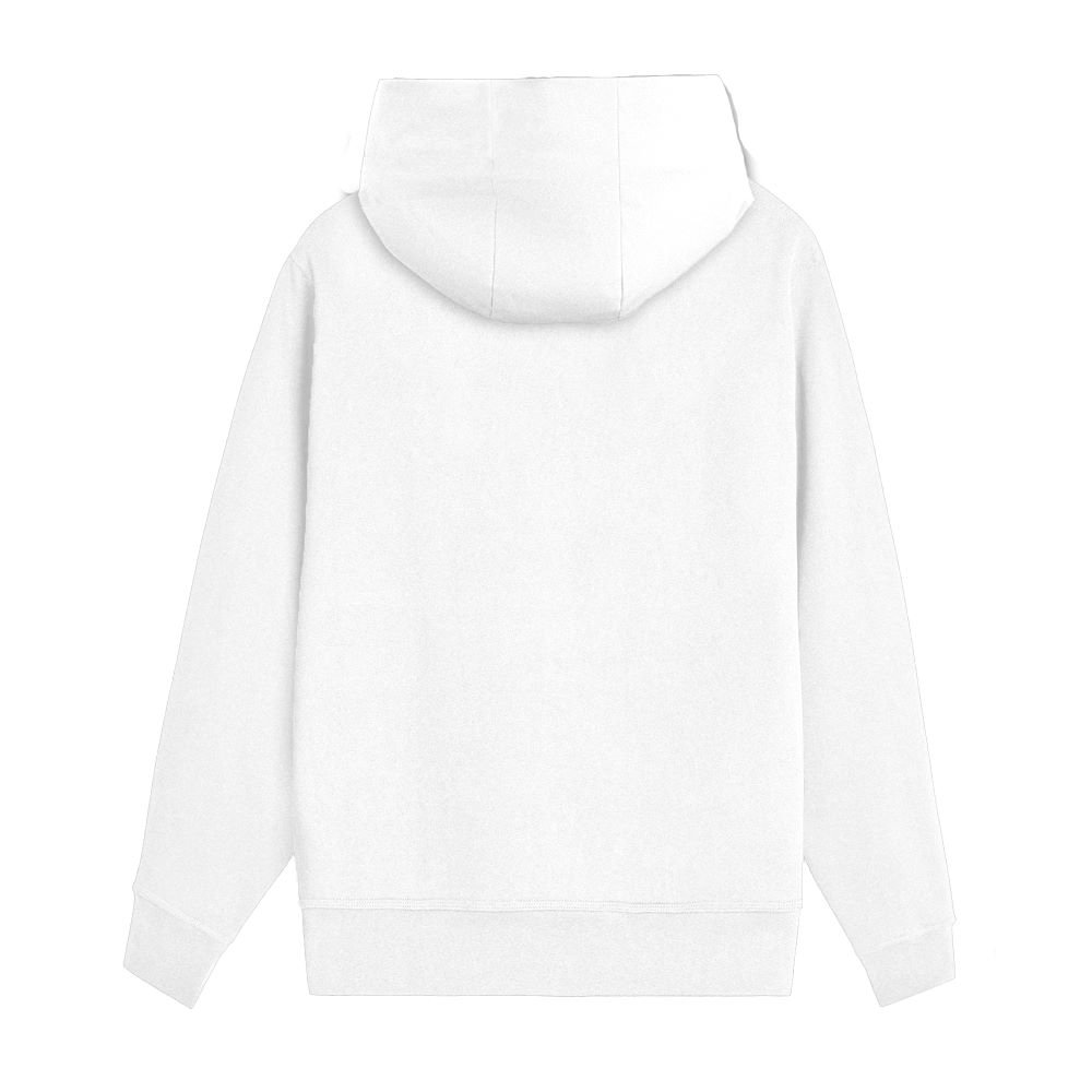 Zip Hoodie mock up white back