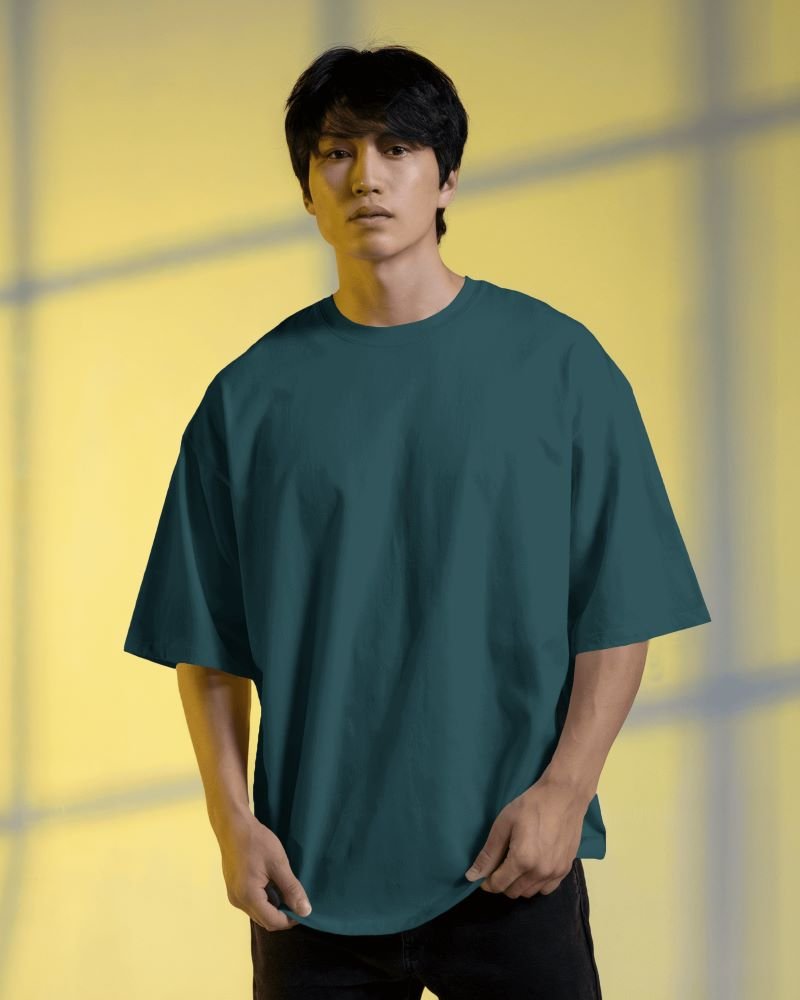 men Oversized clasic model Full petrol blue