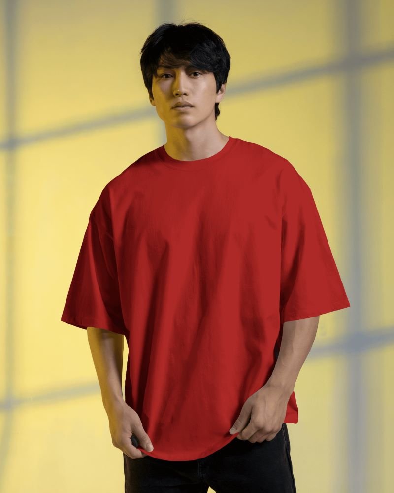 men Oversized clasic model Full red