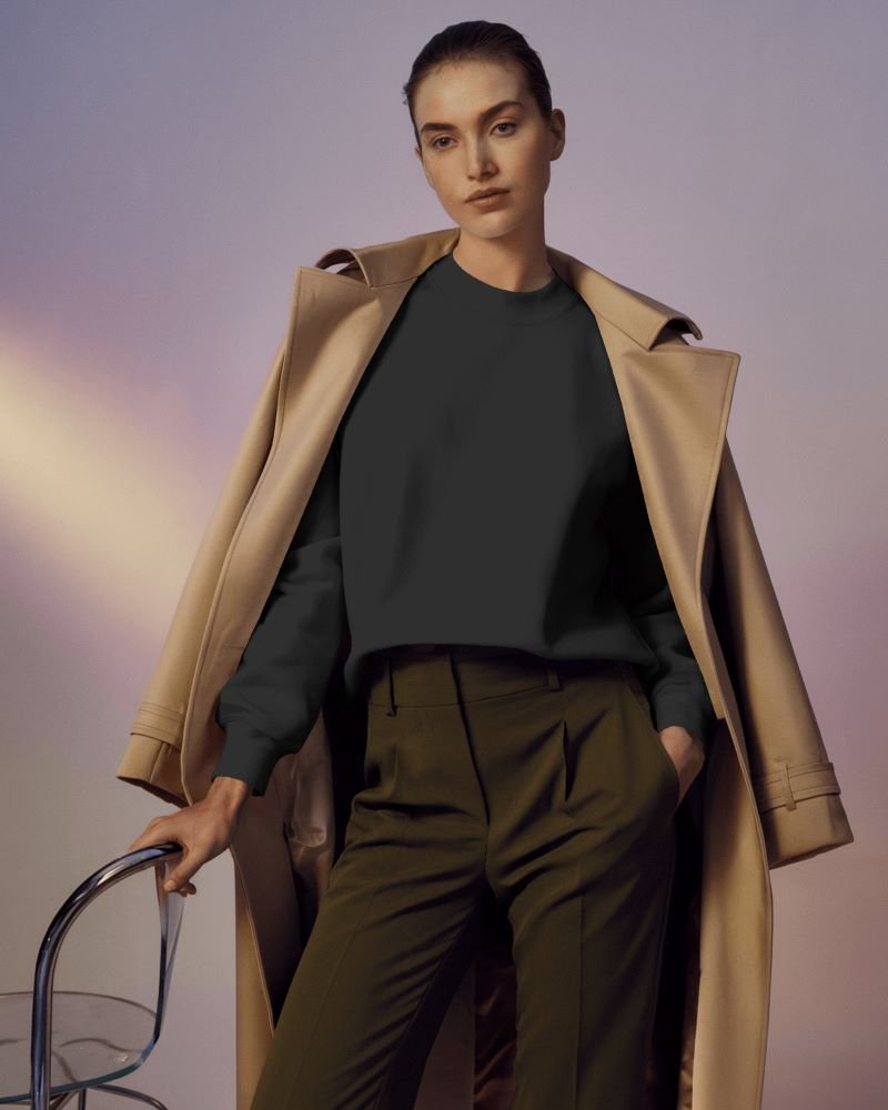 model Sweatshirt jacket black