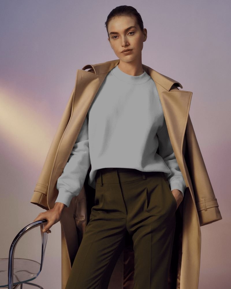 model Sweatshirt jacket greymelange