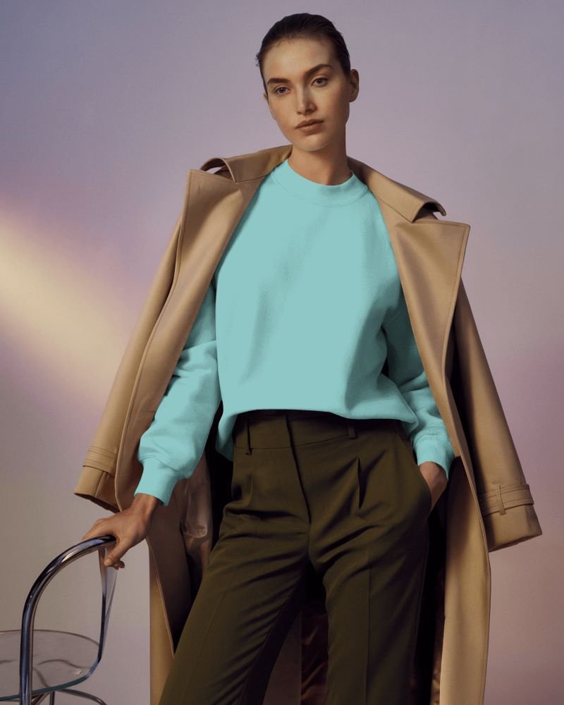 model Sweatshirt jacket mint