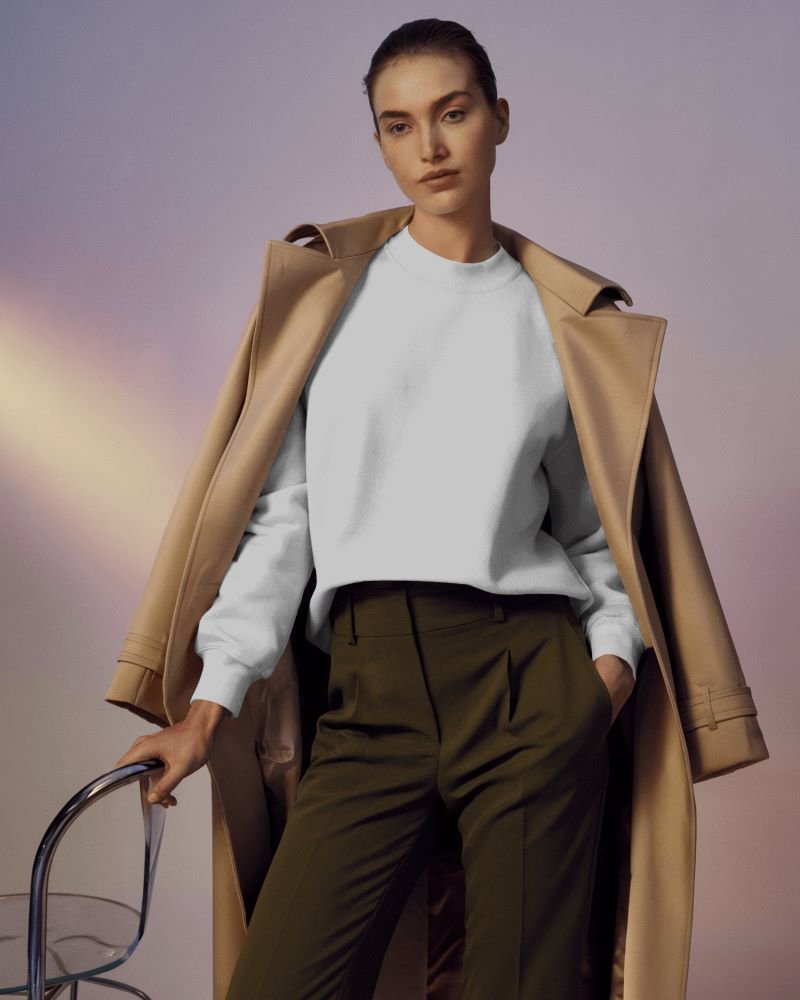 model Sweatshirt jacket white