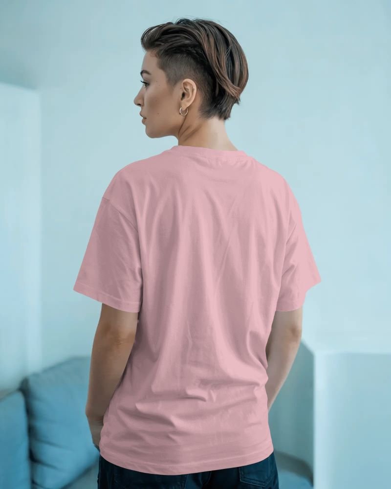 women Oversized clasic model back babypink