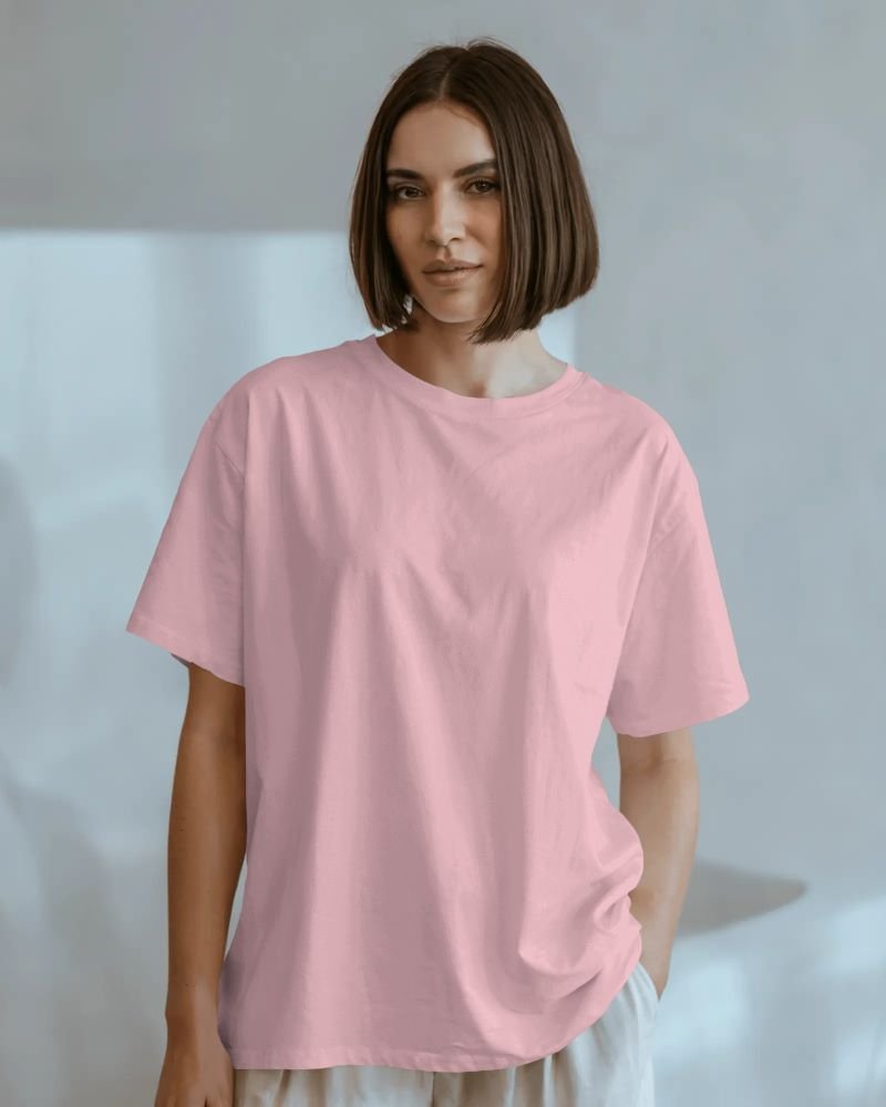 women Oversized clasic model full babypink